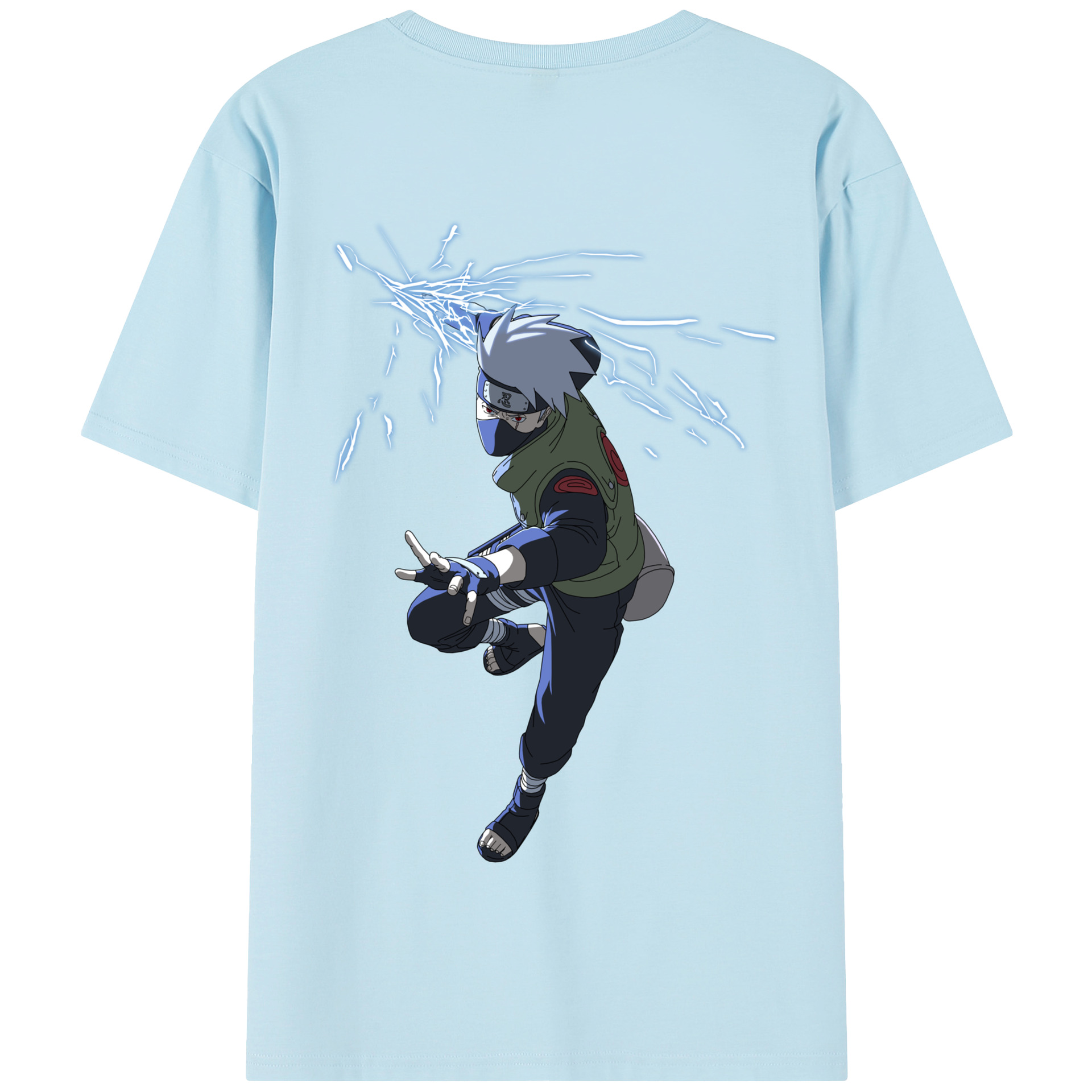 （画像用） NARUTO -ナルト- はたけ カカシ Hatake Kakashi 綿100％半袖Tシャツ（背面プリント）